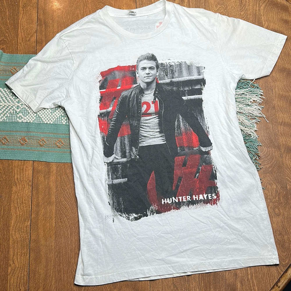Hunter Hayes 2015 tour shirt printed on rock me White size M